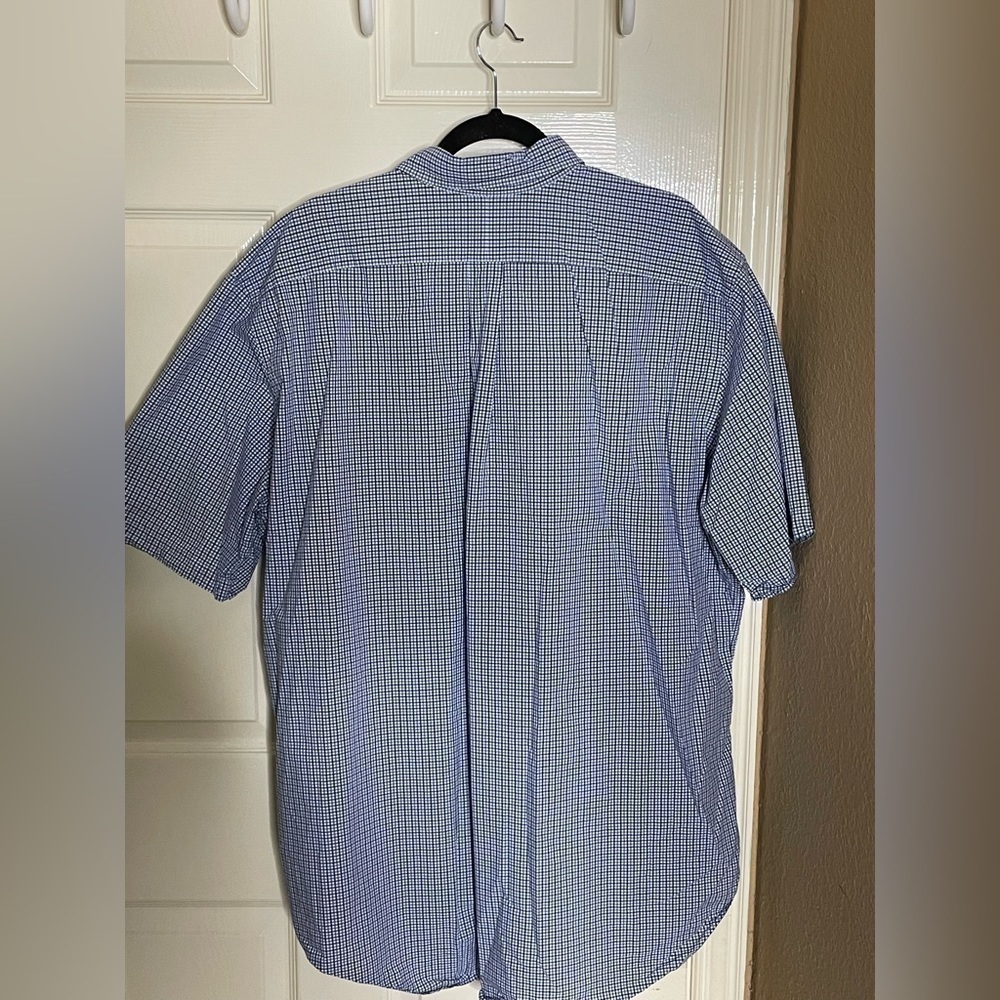 Polo Ralph Lauren Men's Check Blue Shirt, Size 2XLT- Blue​​​​​​​​​​​​​​​ - Picture 13 of 15
